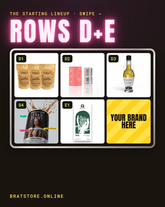 Post 7: Rows D + E · carousel